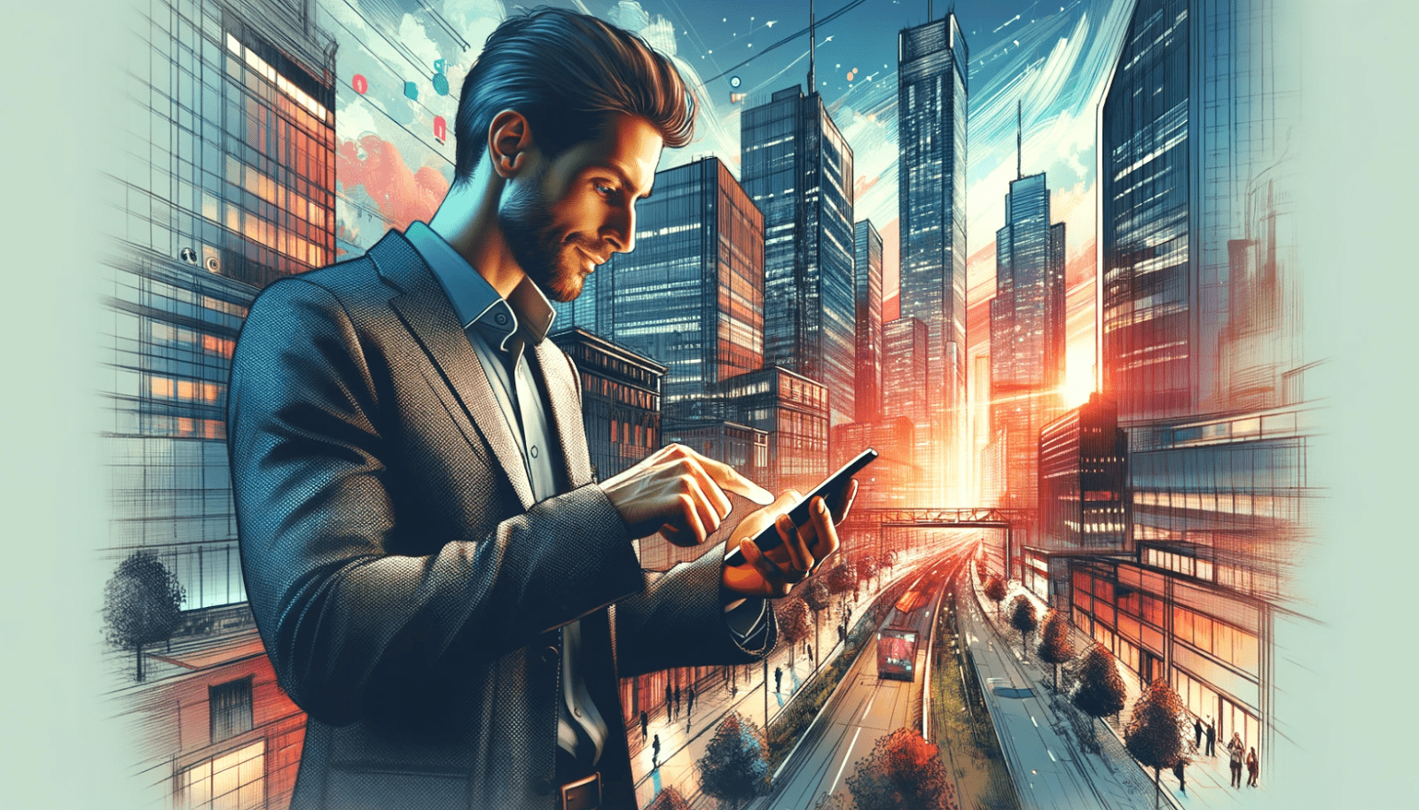 Image of a person utilizing 3cx mobile app